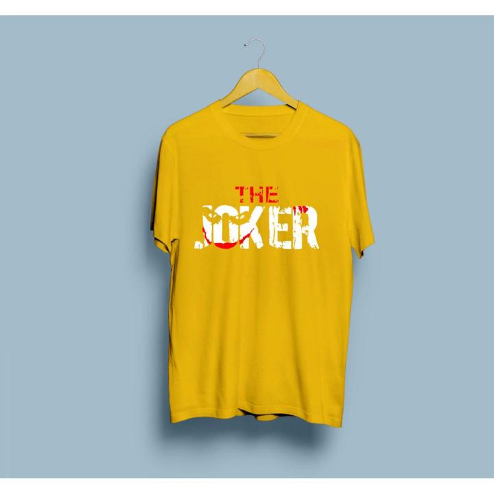 The Joker Print Round Neck Half Sleeve T-Shirt For Men