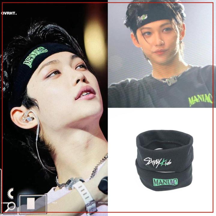 Kpop Stray Kids MANIAC Concert Same Style Embroidered Headband for STAY Gift