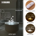 Creative Calendar Notepad Light USB LED Night Lamp Message Board Plan Rewritable Transparent Luminous Bedroom Nightlight. 