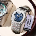 2023 New POEDAGAR Luxury Watch Business Waterproof Male Clock Luminous Date Stainless Steel Square Quartz Men Watch reloj hombre. 