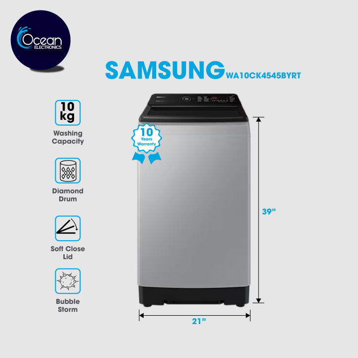 Samsung 10 kg MRM Washing Machine WA10CK4545BYRT With Eco Bubble ,Digital Inverter Technology ,  Wifi Operation , and Brand Warranty