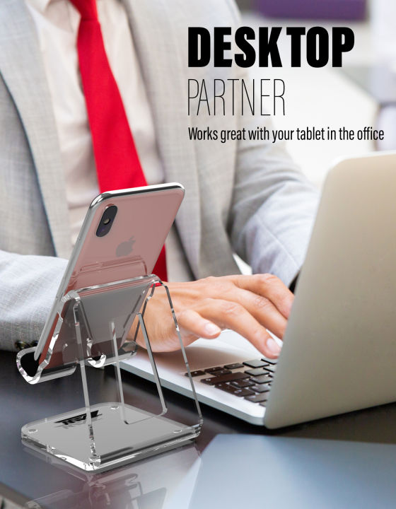 ZAW%20Mobile%20Holder%20Acrylic%20Portable,%20Ergonomic%20Desk%20Phone%20Stand,%20Compatible%20with%2015%20Pro%20Max/14%20Pro/S23/S22%20Ultra%20Smartphones,%20Home%20&%20Office%20Accessories%20-%20Image%204