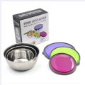 3 Pcs Stainless Steel Bowl Set with Covers. 