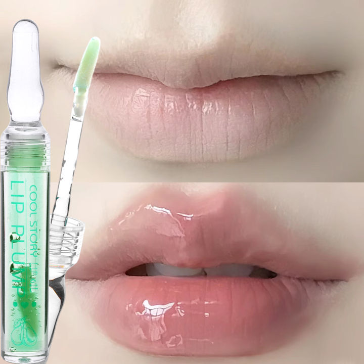 1Pcs Avocado Rich Lip Oil Hydrating Woman Clear Lip Gloss Lip Care Ampoule Lip Oil