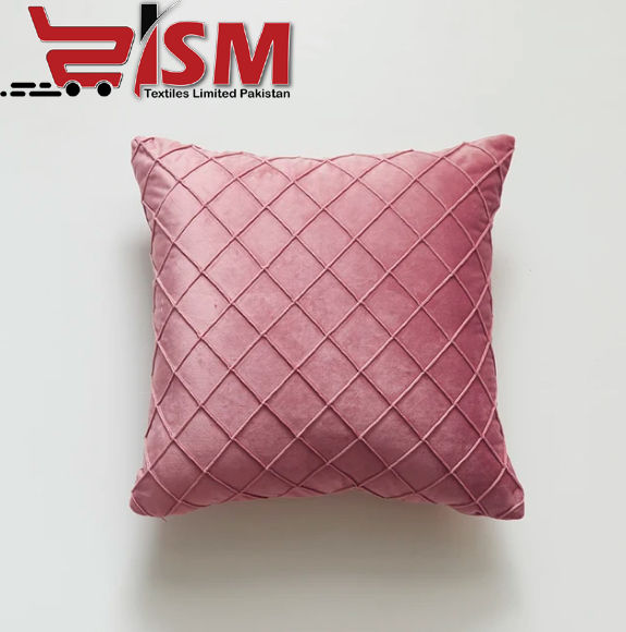 Dutch Velvet Diamond Cushions with Filling. Size 14x14 Inch