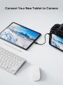 CableCreation Short Micro USB to USB C Cable 0.2m USB C to Micro USB OTG 480Mbps Type C to Micro USB Cable, USB C to USB Micro for MacBook Pro Air Galaxy S22 S21 S10 Pixel 5/4/3/2 etc Black. 