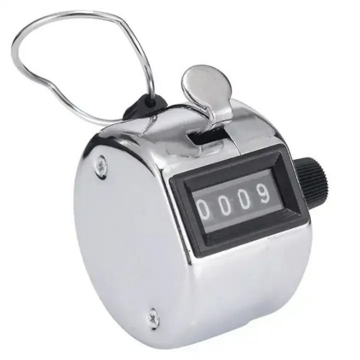 Manual Hand Tally Counter - 4 Digit Metal Tasbih - Stainless Steel Clicker - Zikr Tasbeeh Counter - Handheld Digital Tally Counter - Manual Palm Clicker   Number Count Tally Counter Number Count - Prayer Muslim Tasbeeh Tasbih Digital