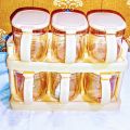 Spice Jars Masala Rack - Masala Box Set 6 Pieces With Spoons. 