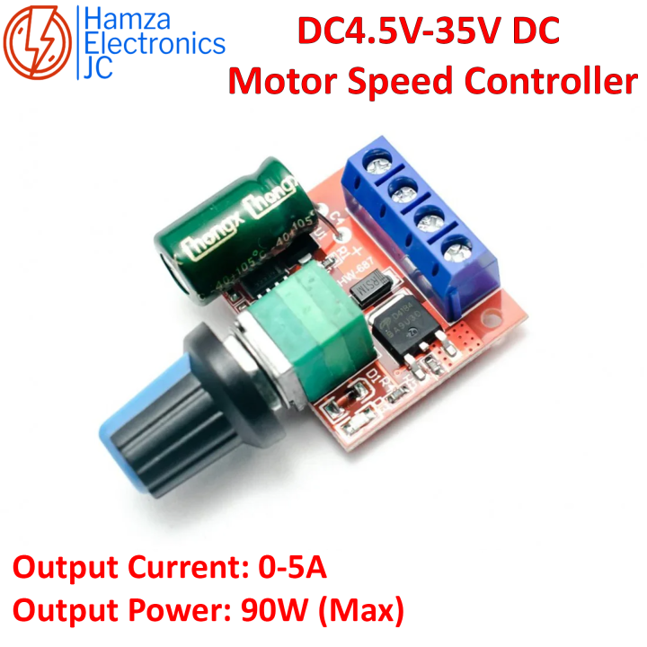 12V DC Motor Speed Controller Module 5A PWM DC-DC 4.5V-35V Adjustable Speed Regulator Control