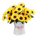 Premium Quality -Sunflower Bunch Artificial Flowers Floral Decor For Home and Office Decorations Sun Flower-Yellow. 