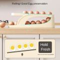 Automatic Scrolling Egg Rack, Double Layer Egg Dispenser, Counter Top Egg Storage Tray. 