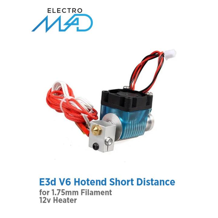E3d V6 Clone, Short Distance, 3d Printer Hotend for Direct Extruder 1.75mm, 0.4mm Nozzle, with Cooling Fan