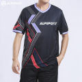 ALP Black Quick Dry Badminton Top T-Shirt,Soccer Tennis Beach Volleyball Jerseys,Professional Sportswear,Quick-drying Clothes,Men's and Women's,Reduce Friction YT-2016-1PCS. 