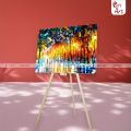 Gifts Art Street Light Cityscape Canvas Painting with Frame | Elegant Wall Art for Home Decor. 