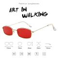 Unisex Rectangle Metal Frame Sunglasses Fashion Small Retro Shades UV400 Sun Glasses Eyewear for Men Women Goggles. 