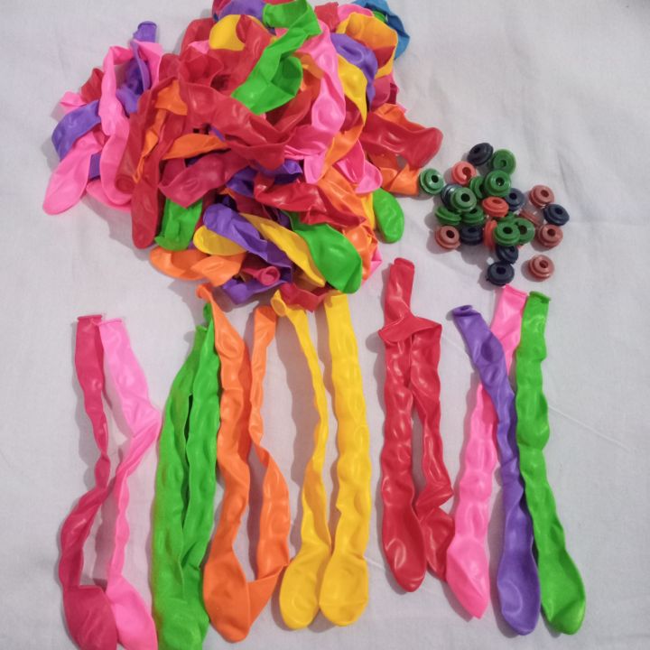 ( Pack of 50) Happy Birthday Balloons long - Multi color