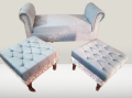 Modern Settey Set Elegant Designe Four Seater Sky Blue Fabric Velvet Colour {{Special Offer Available }}. 