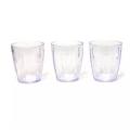 Pack of 3 Acrylic Plastic Drinking Water Glass Set. 