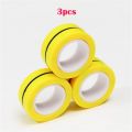 Hot 3PCS Magnetic Spinne Fidget Ring Spinner Magnet Fidget Toys Unzip Antistress For Children Adult Magnetic Spinner Rings Toys. 