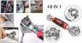 48-in-1 Multipurpose Tiger Wrench Tools Socket Universal Multifunctional Spanner Works with Spline Bolts Torx 360 Degree Rotation 6-Point 12-Point Furniture Car Repair Tool. 