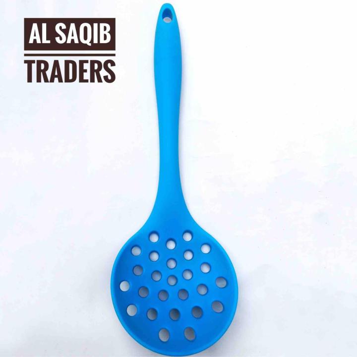 Silicone spatula Silicone Colander kafkeer Filter Soup Ladle Long Handle W Hole Kitchen