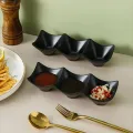 Multi-Purpose 3-Compartment Sauce Dish – Premium Quality Plastic Condiment Tray with Triple Grid Design for Sauces, Dips, Pickles, and Snacks – Stylish Serving Plate for Hot Pot, Appetizers, Sushi, Japanese Cuisine – Great for Home, Party, and Restaurant. 