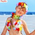 Hawaiian Grass Skirt 60cm Hula Skirt Lei Costume Luau Party Dance Beach Dress Up. 