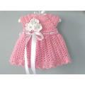 crochet dress for girls/ handmade knitted crochet clothing for babies. 