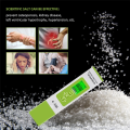 1 Piece TDS/EC/Salinity/S.G./Temperature Salt Meter Digital Sea Water Quality Tester 5-In-1 Green for Swimming Pools. 