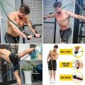 Portable Resistance Bands With Handles, Resistance Tubes Workout Bands Exercise Band Elastic Pull Rope Body Fitness Band set Gym Yoga Fitness Elastic Training Bands Pilates Crossfit Fitness Equipment 11 Pcs Set. 