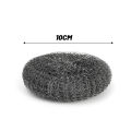Steel Wire Ball Cleaning Supples Round Handle Design Cleaning Brush Decontamination Kitchen Cleaning Brush Dishwashing Wire Ball 1Pcs. 