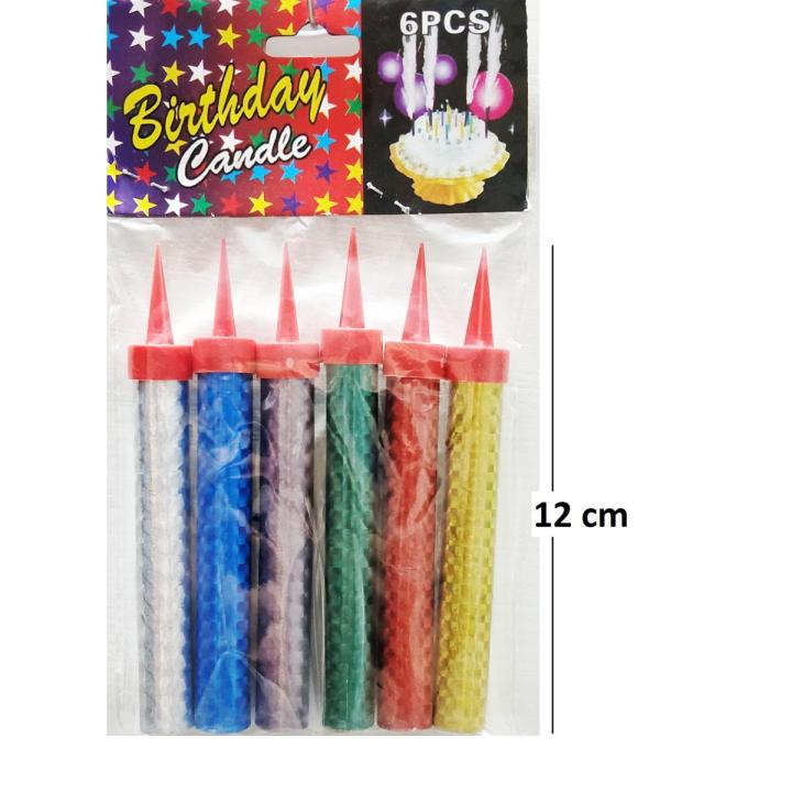 Pack of 6 Birthday Candle Sparklers | Multi Color Sparklers Candles | Cake Topper | 12 Cm Small