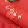 Vist Fox Bunny Bracelet Festive Women Zodiac Rabbit Pendant Bracelet Fashion Jewelry. 