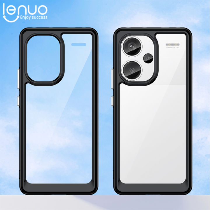 Lenuo For Redmi Note 13 Pro Plus / Redmi Note 13 Pro+ Back Cover Coque Fundas Hard Translucent Clear Phone Case