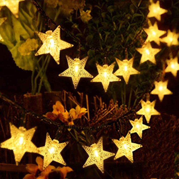Solar%20Star%20String-%20Modern%20Unique%20Decorative%20Outdoors%20Patio%20Decoration%20Solar%20Powered%20Star%20Shaped%20LED's%20IP65%20Waterproof%20Gardens%20Plants%20Decor%20Warm%20Shade%20Lighting%20String%2016%20Ft.%20Wire%20Fancy%20Restaurant%20Renovation%20Lights%20-%20Image%203