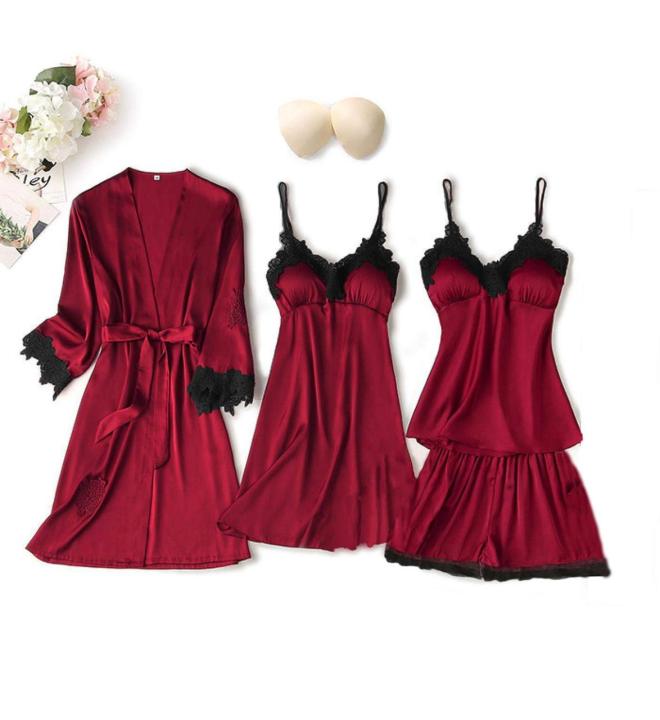 Women%20Hot%20Laced%20Short%20Nighty%20Set%20For%20Women%20And%20Girls%20Padded%20Stretchable%20Lingerie%20Sexy%20Sleepwear%20For%20Ladies%20Premium%20Silk%20Fabric%20-%20Image%202