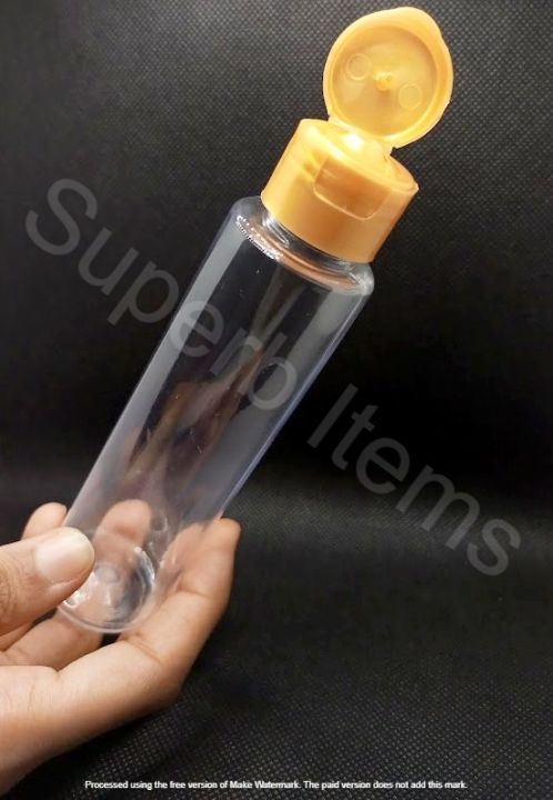 Hair%20Oil%20Bottles%20100ml%20Transparent%20Bottle%20with%20Golden%20Cap/%20Travel%20Bottles%20/%20Plastic%20Bottles%20for%20Oil,%20Sanitizer,%20Lotion,%20Handwash,%20Shampoo%20Bottle%20Empty%20/%20Refillable%20Bottle%20Empty%20Plastic%20Push%20Bottle%20-%20Image%203