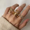 4Pcs Personality Gold Metal Snake Rings for Women Gifts New 2025. 