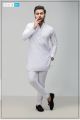 White Lelan unstitched suit for men's export quality.. 