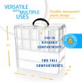 Multipurpose Multilayer Stackable Storage Container Box Organizer with Adjustable Compartments, Plastic Organizer Box Transparent Storage Case for Art Crafts, Jewelry, Screws, First Aid Medicines, Fuse Beads, Kids Toys and more. 