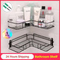 Bathroom kitchen Punch Corner Frame Shower Shelf Wrought Iron Shampoo Storage Rack Holder bathroom accessories. 