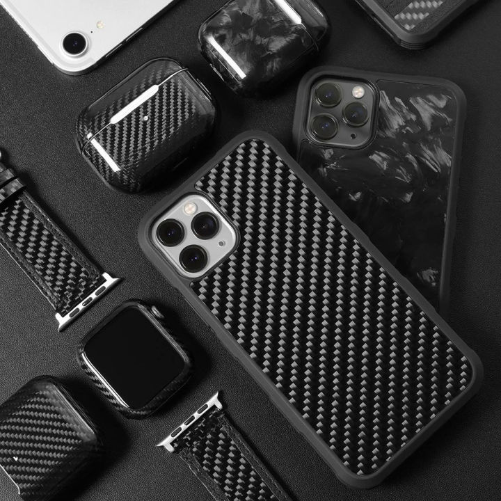Real Carbon Fiber Ultra Hybrid for Apple iPhone 11 Designed for iPhone 7/8/7Plus/X/XR/XSMAX/11PRO/11PRO MAX/12/12PRO/13Pro Case