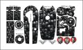 complete 70cc bike chain cover engine and fornt shock sticker. 