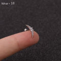 Superman Ruoias Rose Curved Cz Cartilage Stud Helix Rook Conch Screw Back Earring 10g Stainless Steel Ear Piercing Jewelry. 
