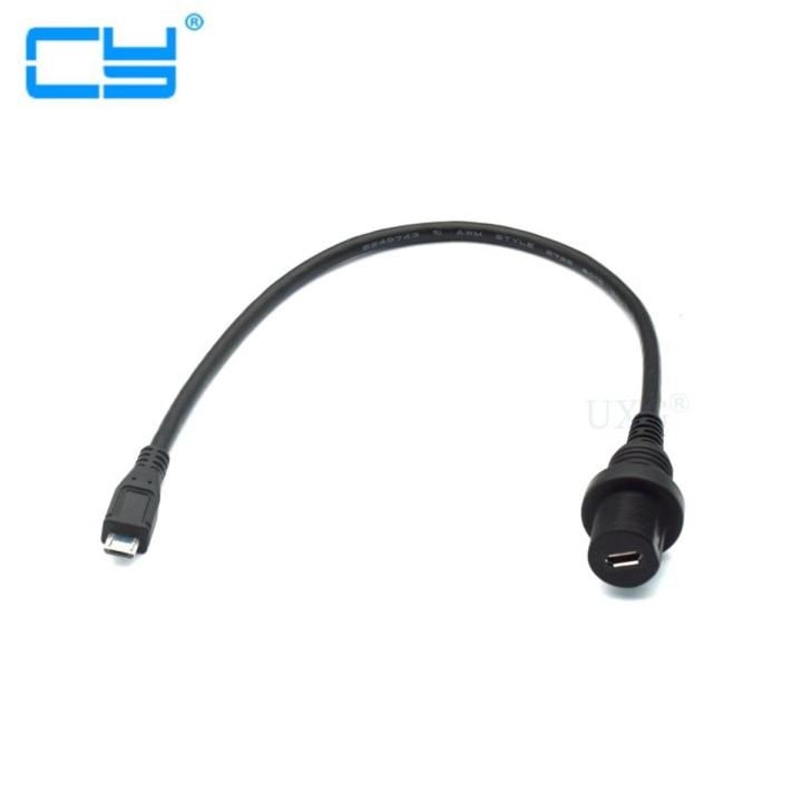 【All Of Me】Micro USB 2.0 Mount Connector IP67 Waterproof Cable 30cm Micro-USB 5pin Male Extension cord cables Water Proof