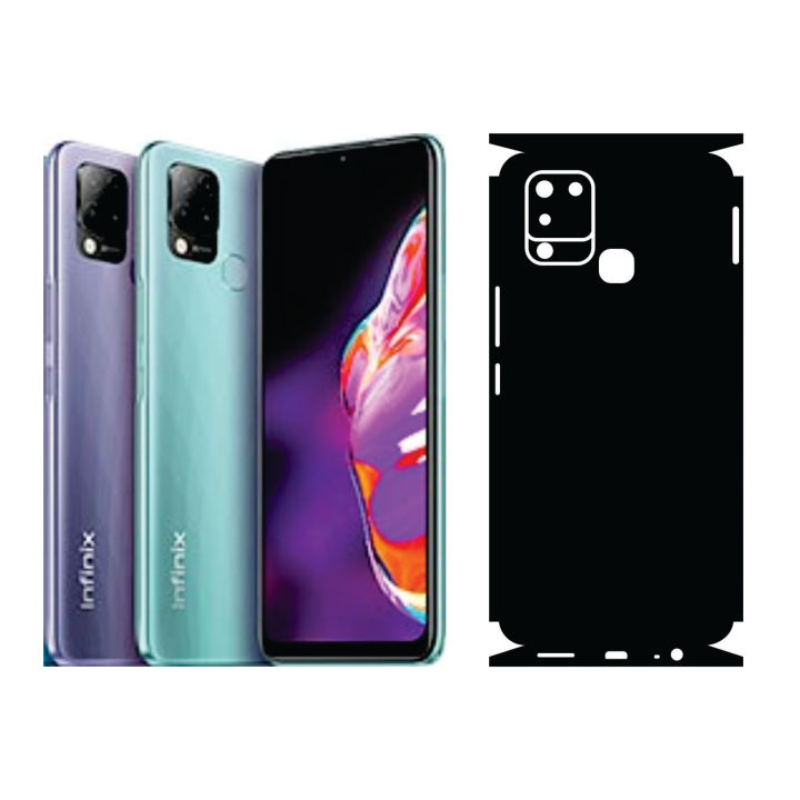 INFINIX HOT SERIES 0007 Black Sheet Anti-stain Wrap lamination Cover Full Covering 360 Hot 6 Pro,7 Pro,8,8 Lite,9,9 Play,10,10 Play,10i,10s,10s NFC,10T,11,11 Play,11s,12,12 Play,12i,20 Play,20i,30,30 Play,30i