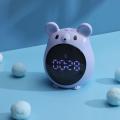 Alarm Clock Table Clock LED Digital MINI Alarm Clock Cartoon Large Screen Mouse Shape Rechargeable Time Desktop Clocks for Home. 