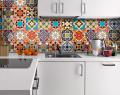 Pack Of 12 - Traditional Talavera Tiles Stickers For Bathroom & Kitchen. 