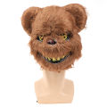 Halloween Mask Bloody Killer Rabbit Mask Teddy Bear  Plush Cosplay Horror Mask-Angelia. 