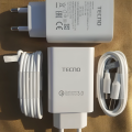 Tecno Fast Charger + Data Cable 3.0 Fast Charging For Tecno and Android Mobile Phone. 